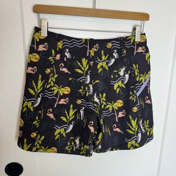 Wild Rye Outdoors Printed Black Mid Rise Sport Bike Shorts Size 0 - Picture 6 of 8